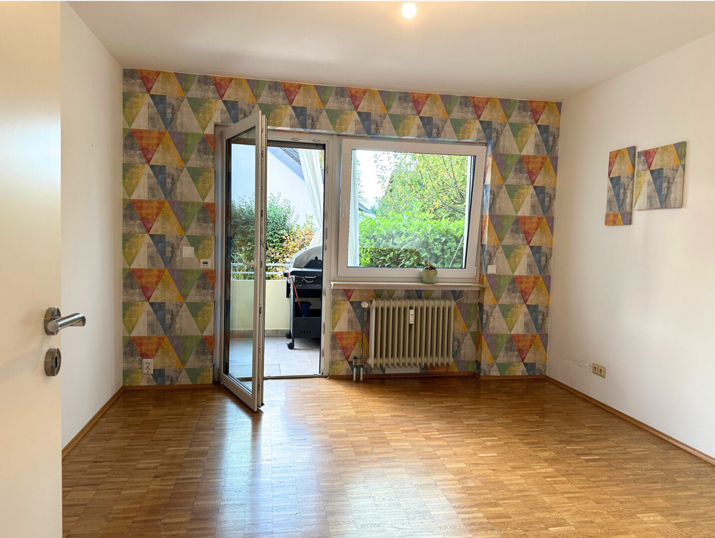 Büro - Blick auf den Balkon