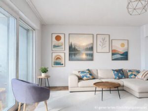 Wohnzimmer KI-generiert