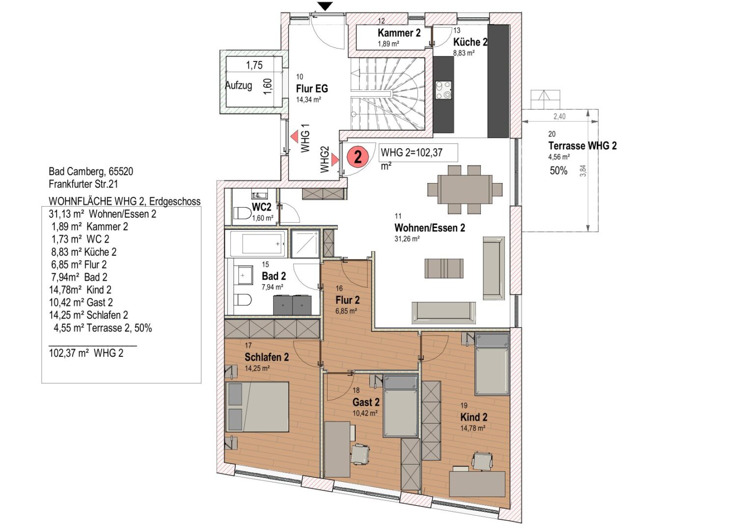 Grundriss - EG- WHG 2