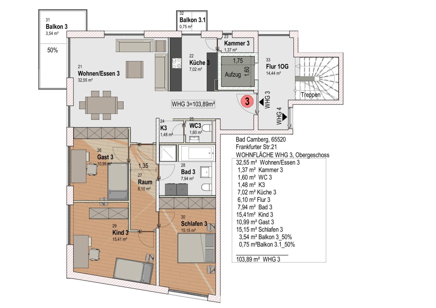 Grundriss - OG- WHG 3