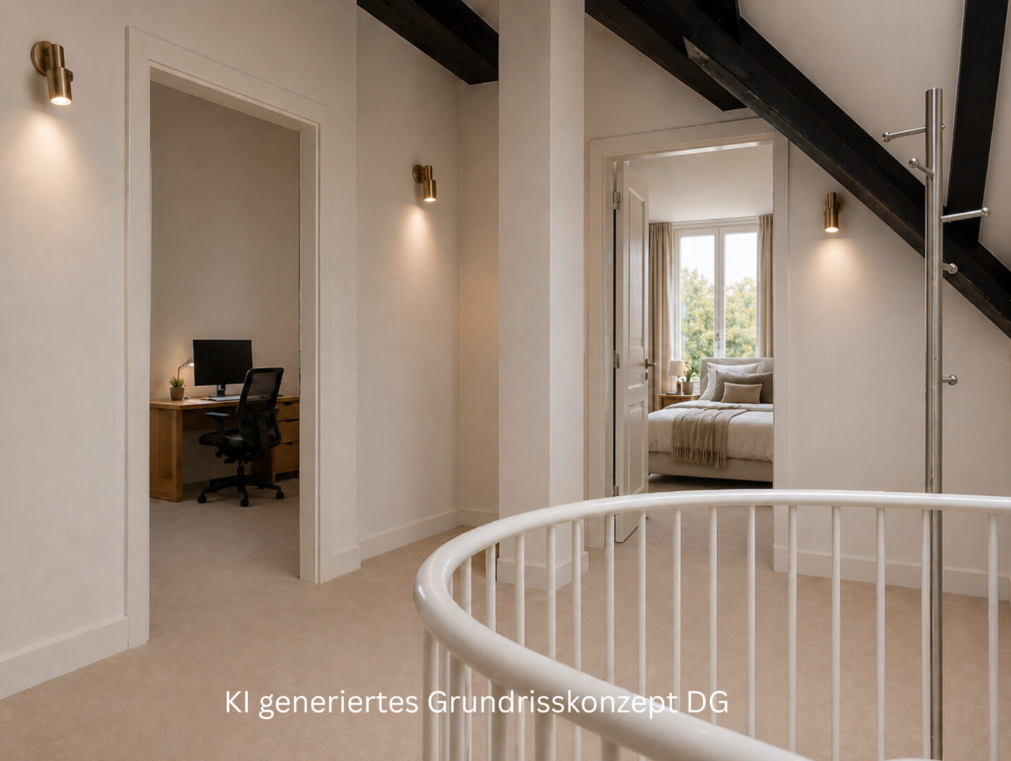 KI generiertes Grundrisskonzept DG