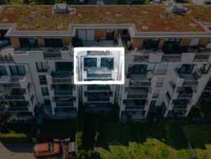 Drohnenaufnahme Balkon