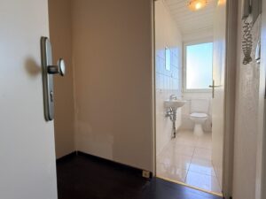 Eingang und WC