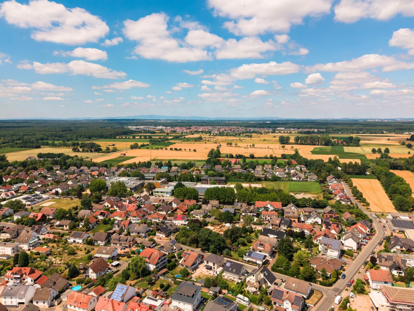 Drohnenaufnahme der Lage